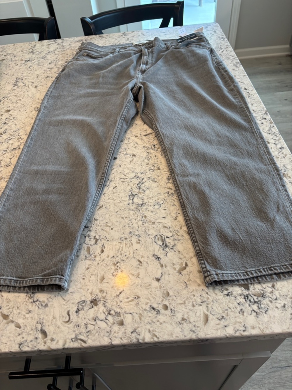 Abercrombie & Fitch Women's Straight Leg Jeans in Gray 34 Short